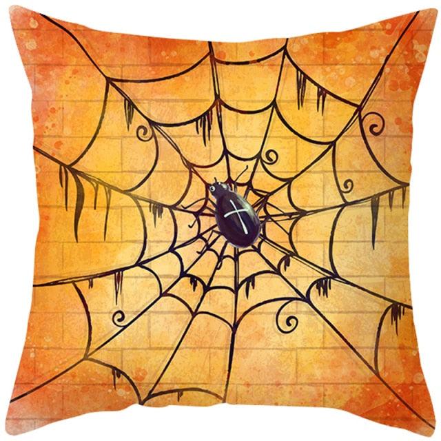 Spooky "Pumpkin Farmhouse" Halloween Cushion Cover