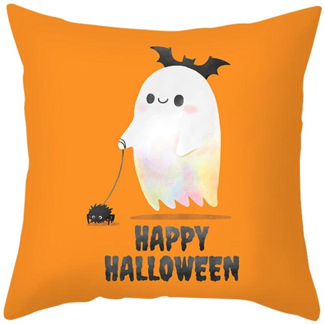 Spooky "Pumpkin Farmhouse" Halloween Cushion Cover