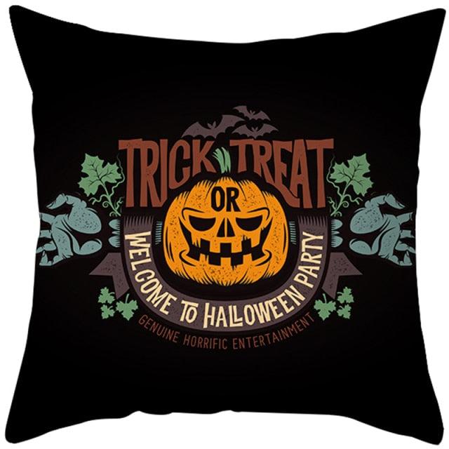Spooky "Pumpkin Farmhouse" Halloween Cushion Cover
