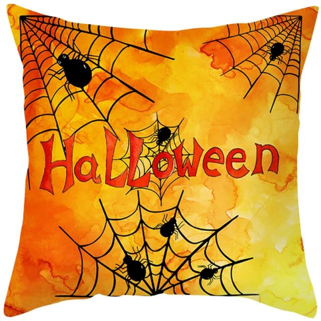 Spooky "Pumpkin Farmhouse" Halloween Cushion Cover