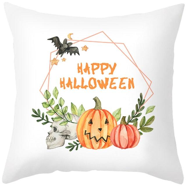 Spooky "Pumpkin Farmhouse" Halloween Cushion Cover