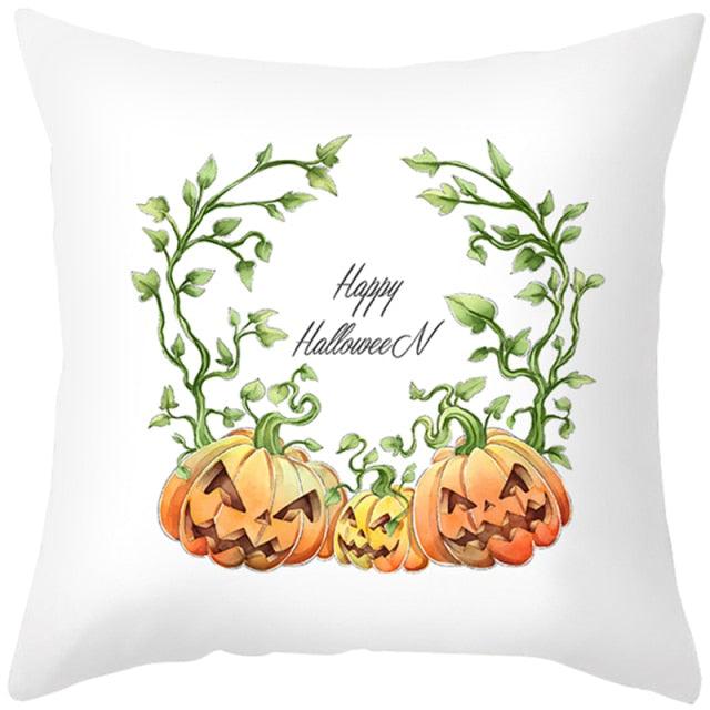Spooky "Pumpkin Farmhouse" Halloween Cushion Cover