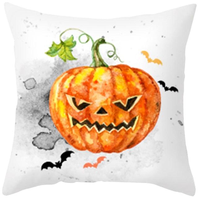 Spooky "Pumpkin Farmhouse" Halloween Cushion Cover