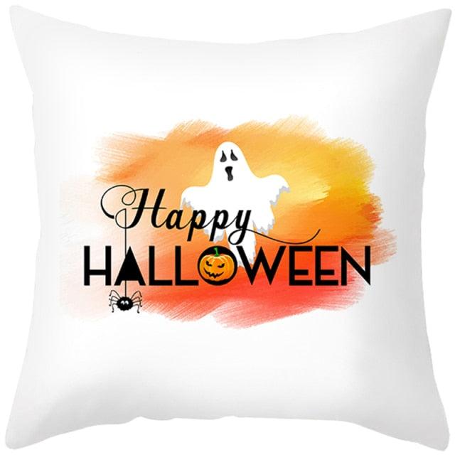 Spooky "Pumpkin Farmhouse" Halloween Cushion Cover