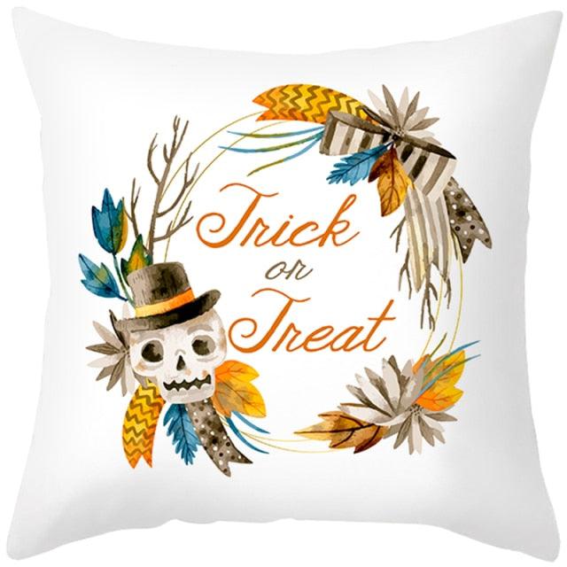 Spooky "Pumpkin Farmhouse" Halloween Cushion Cover