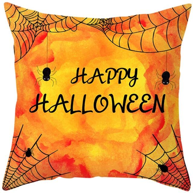 Spooky "Pumpkin Farmhouse" Halloween Cushion Cover