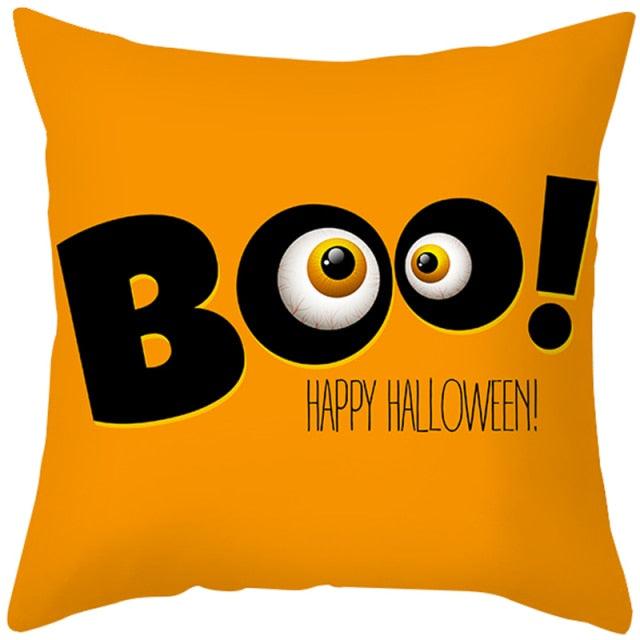 Spooky "Pumpkin Farmhouse" Halloween Cushion Cover