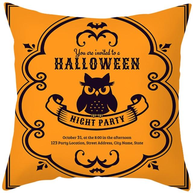Spooky "Pumpkin Farmhouse" Halloween Cushion Cover