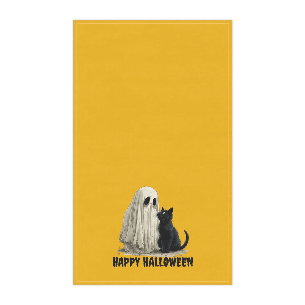 Spooky Cat and Ghost Designs Tea Towels