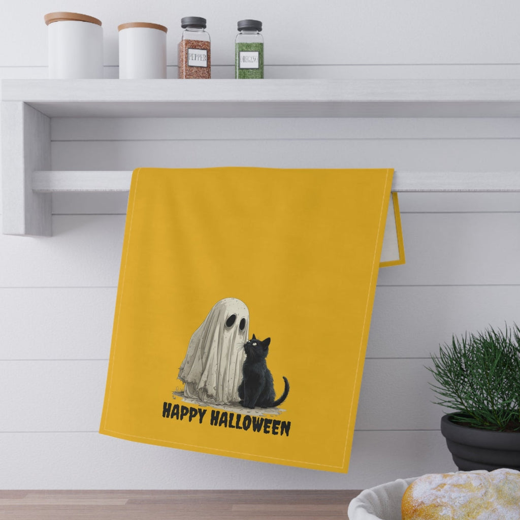 Spooky Cat and Ghost Designs Tea Towels