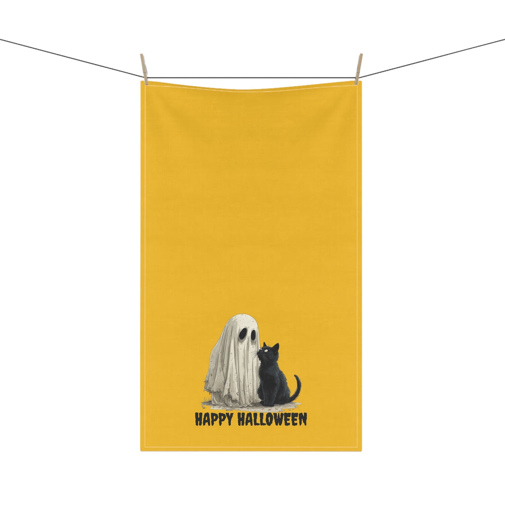 Spooky Cat and Ghost Designs Tea Towels