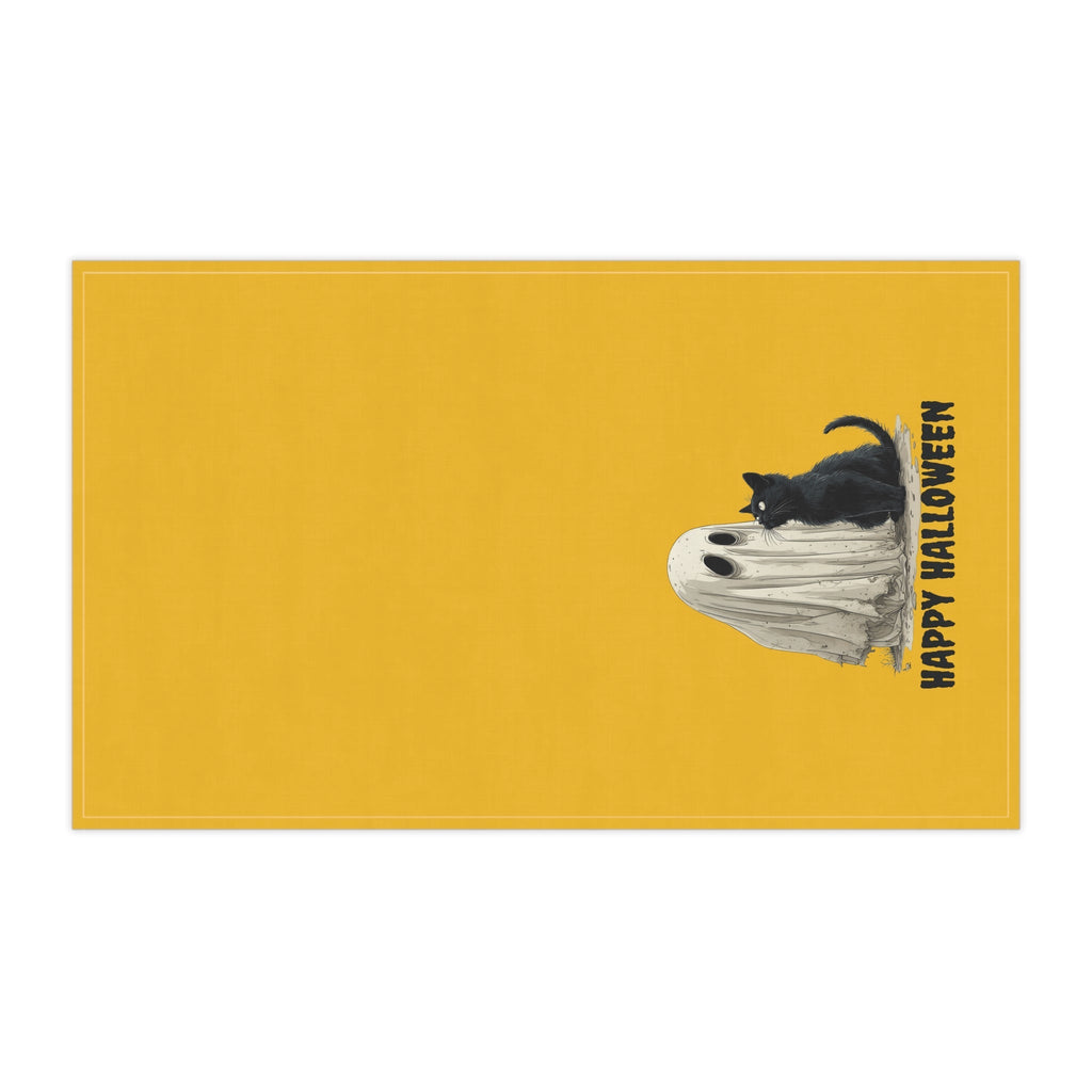 Spooky Cat and Ghost Designs Tea Towels