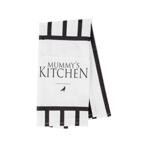 Spooky Bat & Mummy Cotton Kitchen Towel