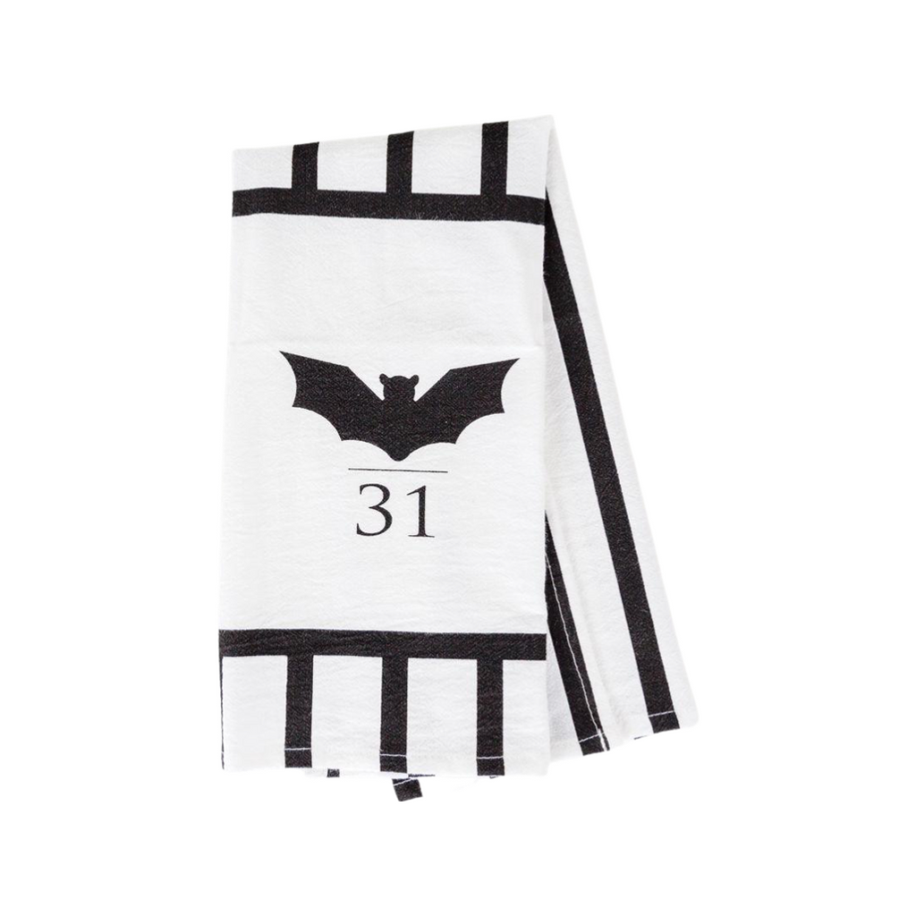 Spooky Bat & Mummy Cotton Kitchen Towel