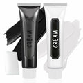 Professional Black White Oil-Based Face Paint Kit with Brushes