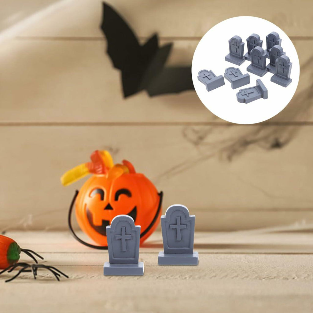 Miniature Resin Tombstone Decor (20-Piece Set)