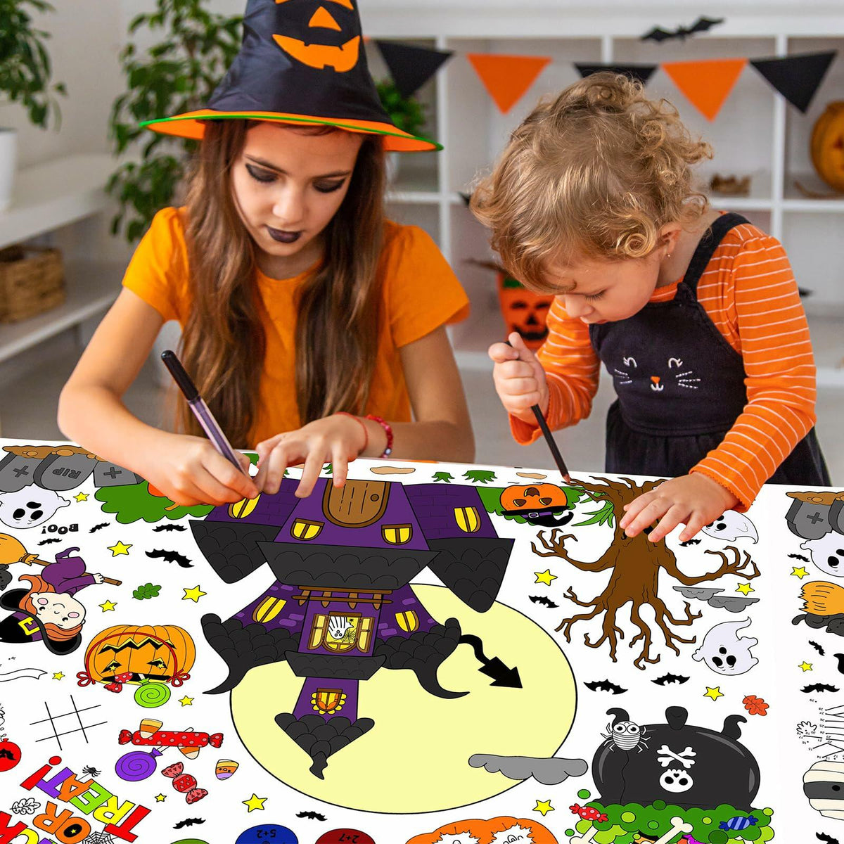 Coloring Tablecloth Decorations 118x54 Inches Paper