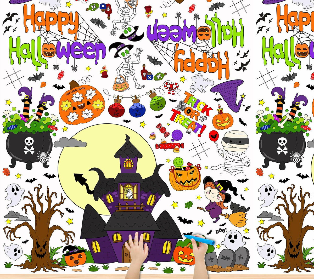 Coloring Tablecloth Decorations 118x54 Inches Paper