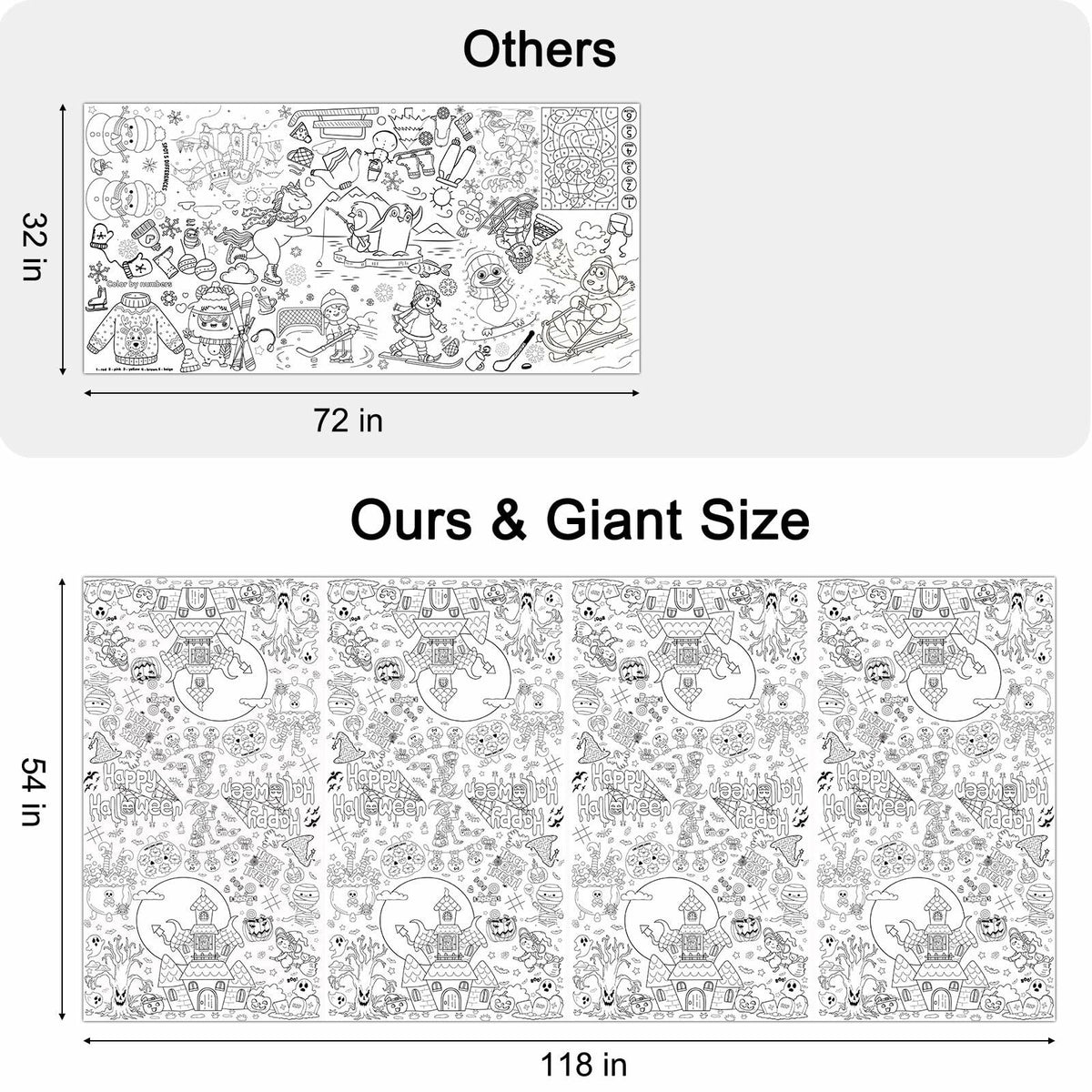 Coloring Tablecloth Decorations 118x54 Inches Paper
