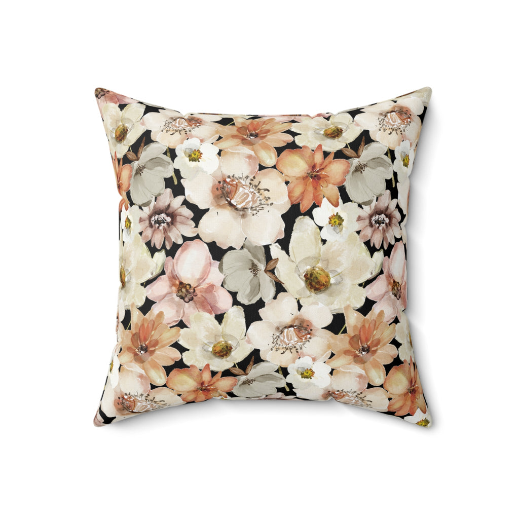Spooky Halloween Cat Pillow for Fall with Kittens and Flowers: Creep It Real