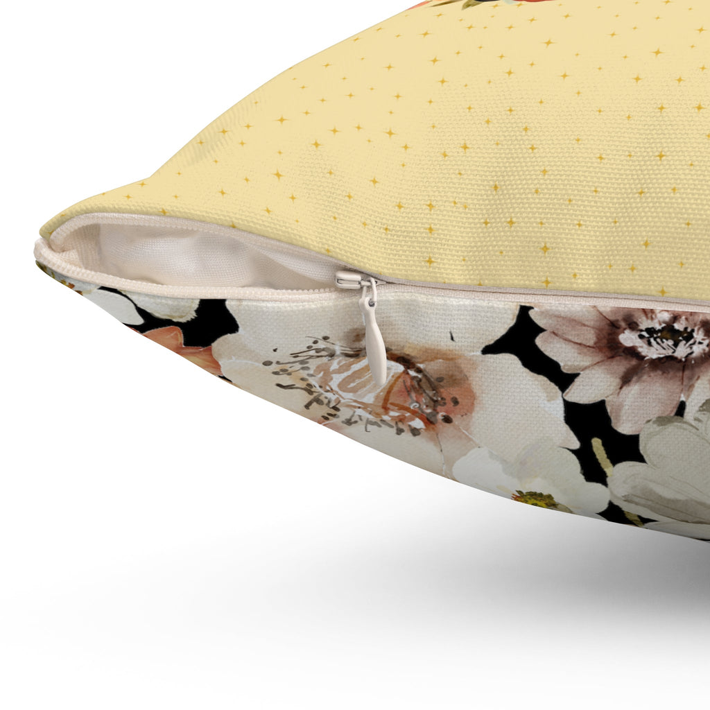 Spooky Halloween Cat Pillow for Fall with Kittens and Flowers: Creep It Real