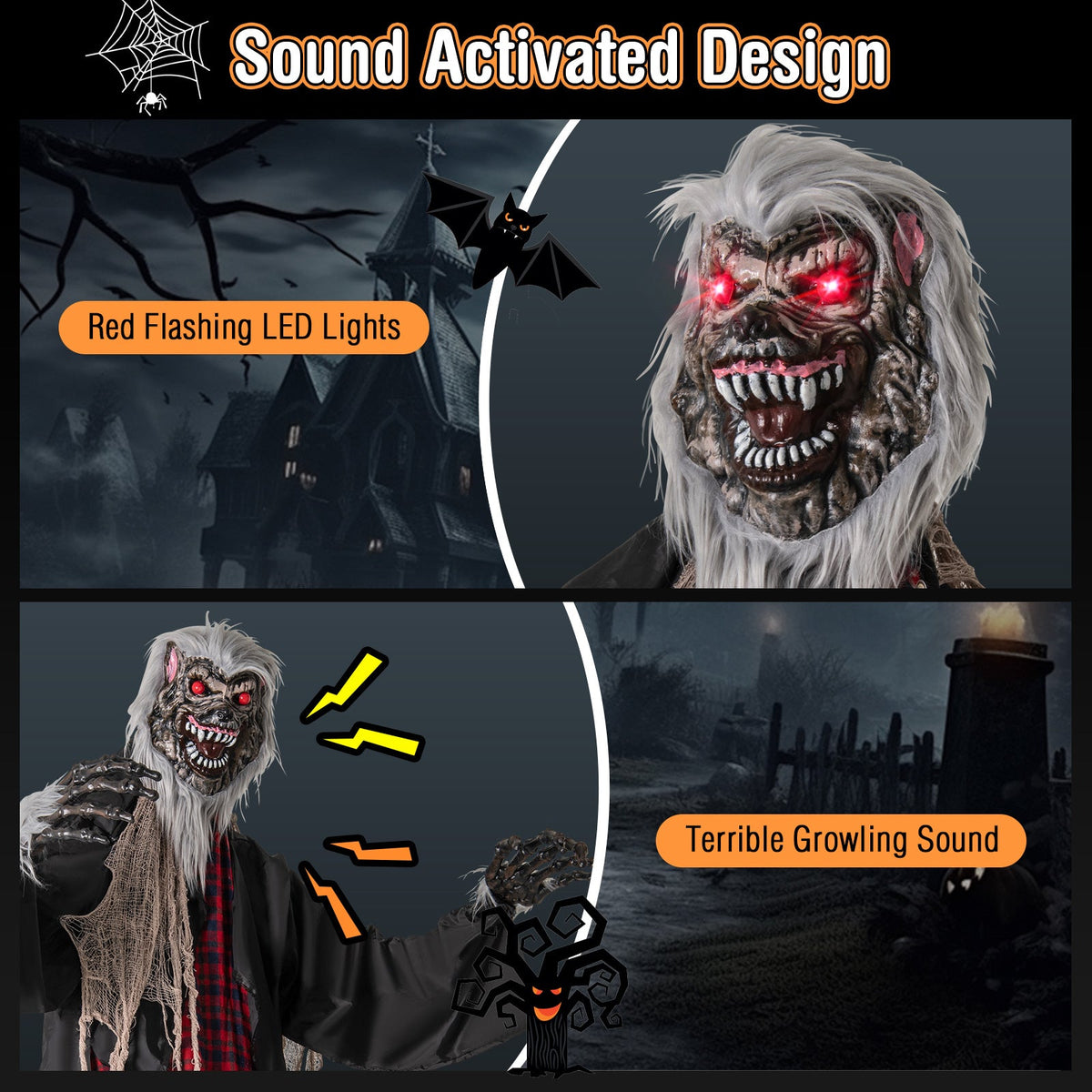 8.2-Foot Standing Werewolf Animatronic